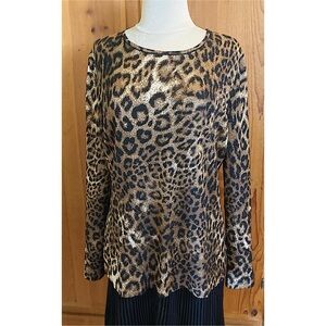 St. John Animal Print Sweater
